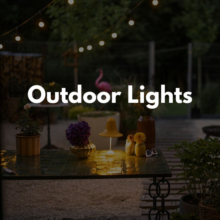 Outdoor lights for gardens, pathways, and patios.