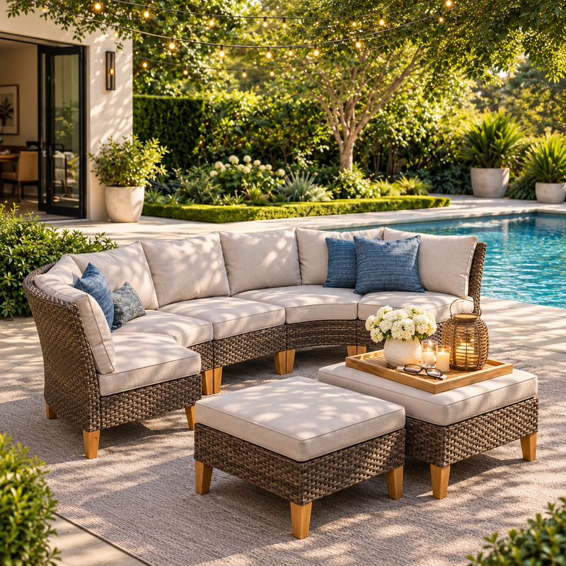 Golden Patio Poolside Retreat