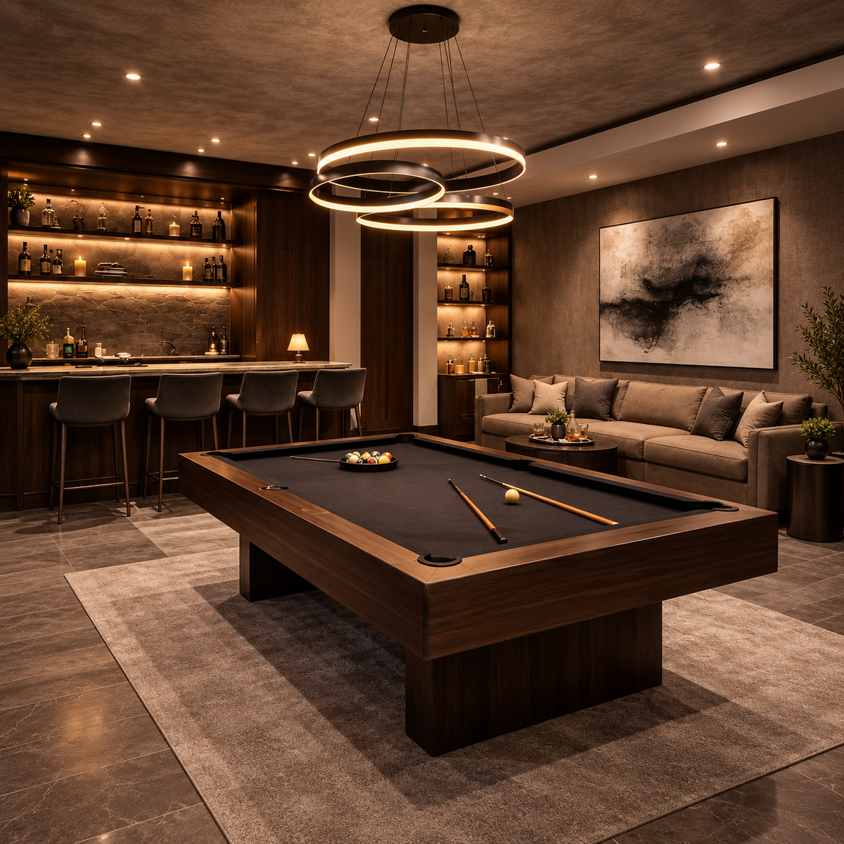 Luxury Modern Billiards Lounge