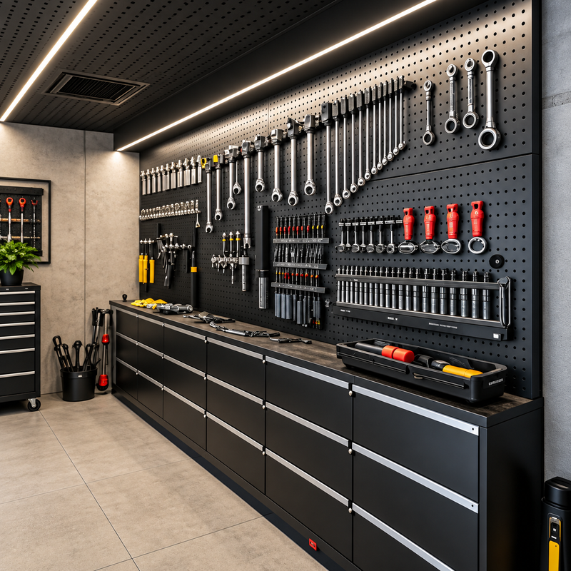 Modern Organized Garage Workshop
