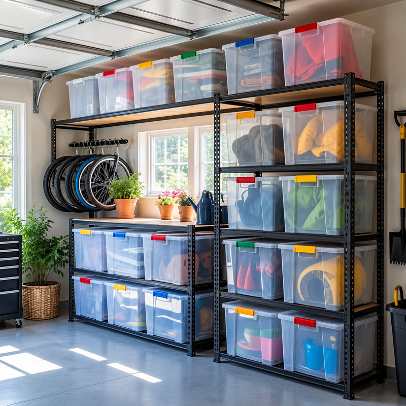 Organized Garage Storage in Daylight