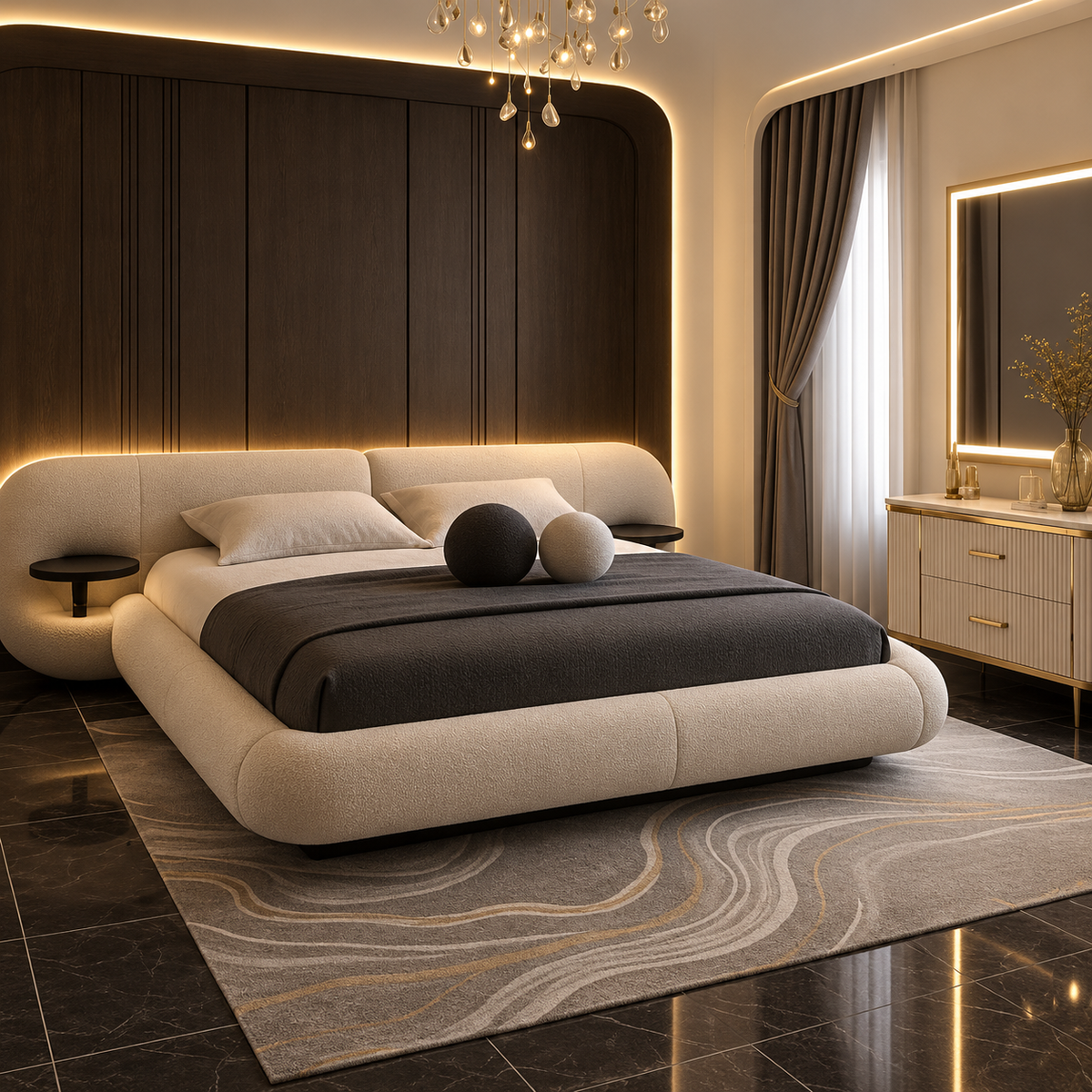 Warm Modern Luxury Bedroom