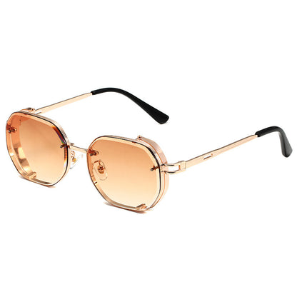 Metal Fat Edge Square Frame New Men's Fashion Sunglasses