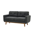 65-inch t Two-Seater Sofa in with Breathable Nubby Upholstery and Solid Wood Legs