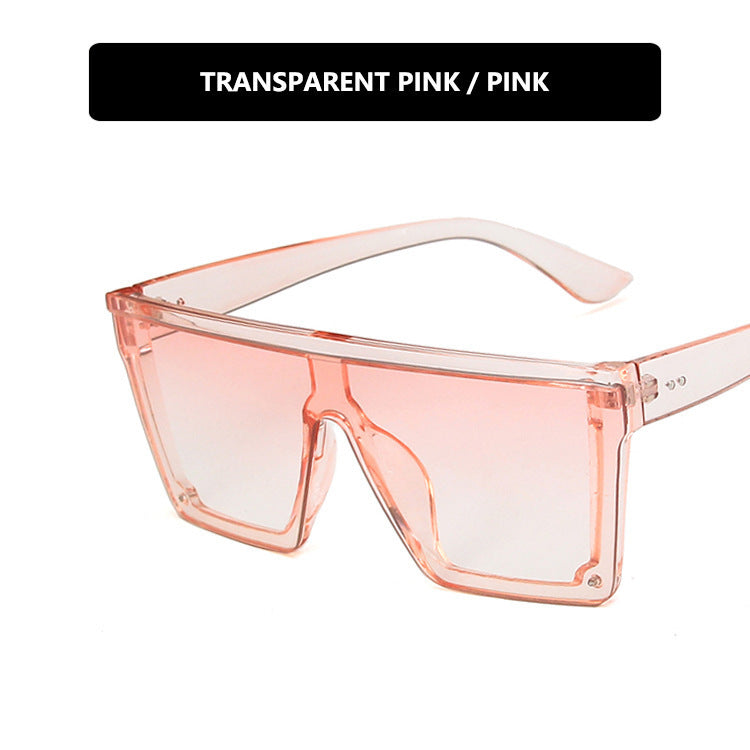 Retro Trend Large Frame Conjoined Sunshade Glasses