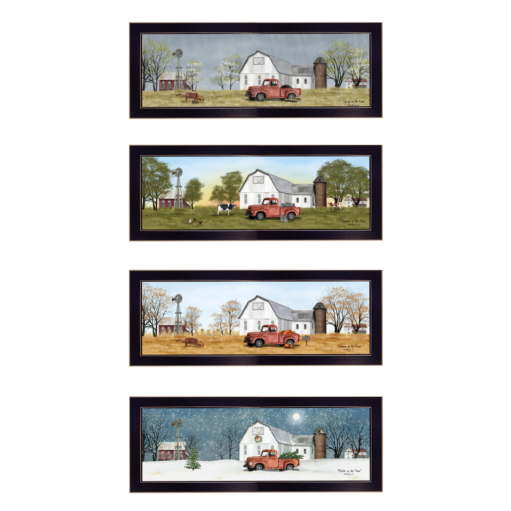 'Billy Jacobs Four Seasons Collection V' 4-Piece Vignette, Black Frame