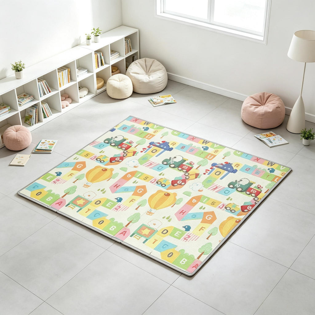 Lightweight Reversible Play Surface Mat,Interactive Floor Mat,Reversible Baby Play Mat,Foldable Play Mat
