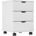 3-Drawer Vertical Filing Cabinet Rolling Wood Mobile File Cabinets Under Desk for Home Office with Casters (Non-Assembled)