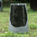 Carradale Broken Urn Fountain with Light, Grey, 26 in