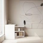 Modern 47'L Swivel Top Desk-High Gloss White - Eloy Royal