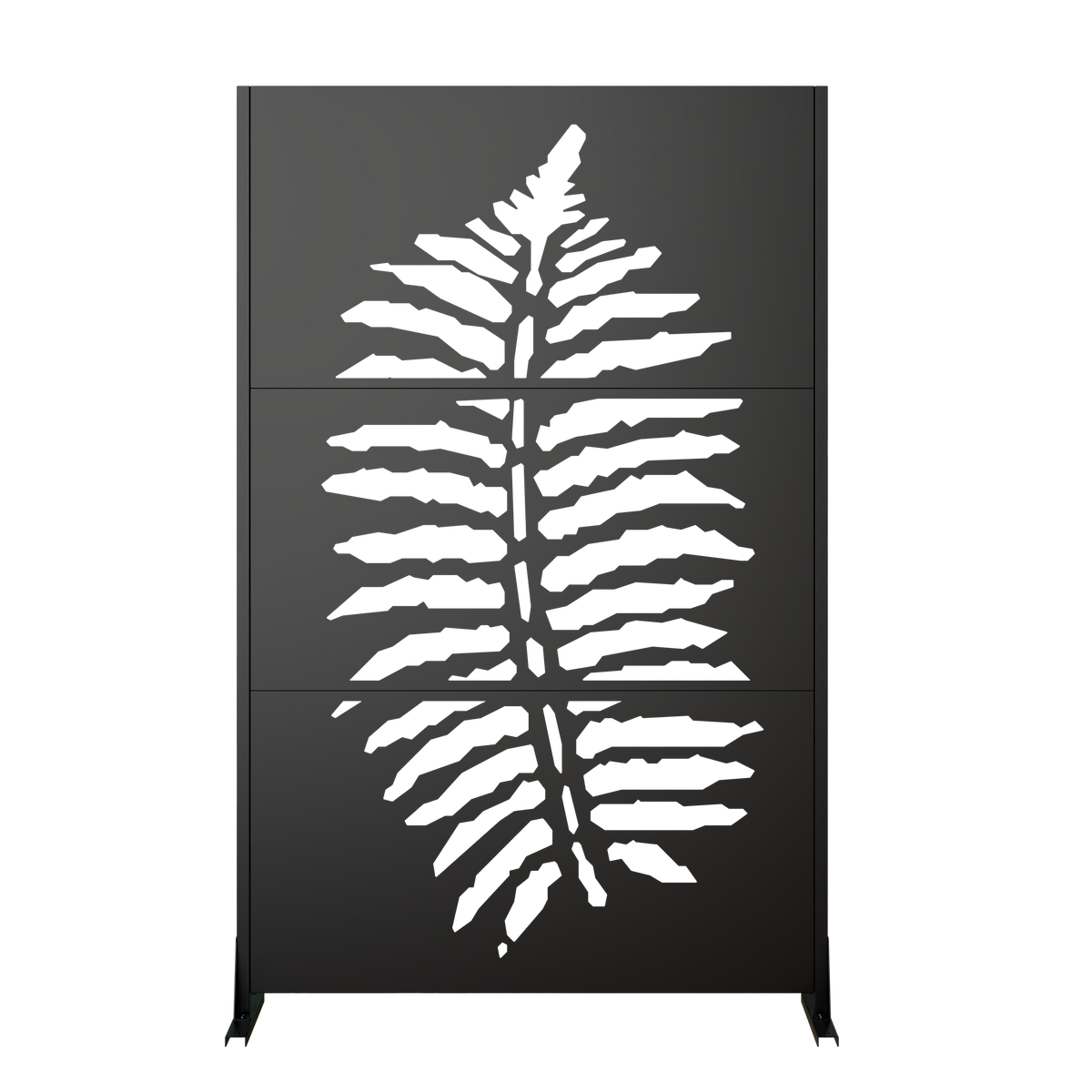 Metal Privacy Screen for Outdoor Freestanding, 72' H x 46' W Decorative Metal Fence Panels with Stable Base, Portable Divider Screens for Patio, Deck, Balcony, Backyard, Garden