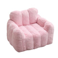 Lotus Style Pink Adult Bean Bag Sofa with Pull Ring, Faux Fur, Ergonomic Design, No Assembly Required, Ideal for Living Room or Bedroom