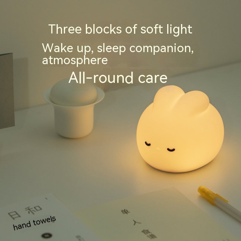 Simple Children Get Up Rabbit Silicone Sleeping USB Charging Night Light - Eloy Royal