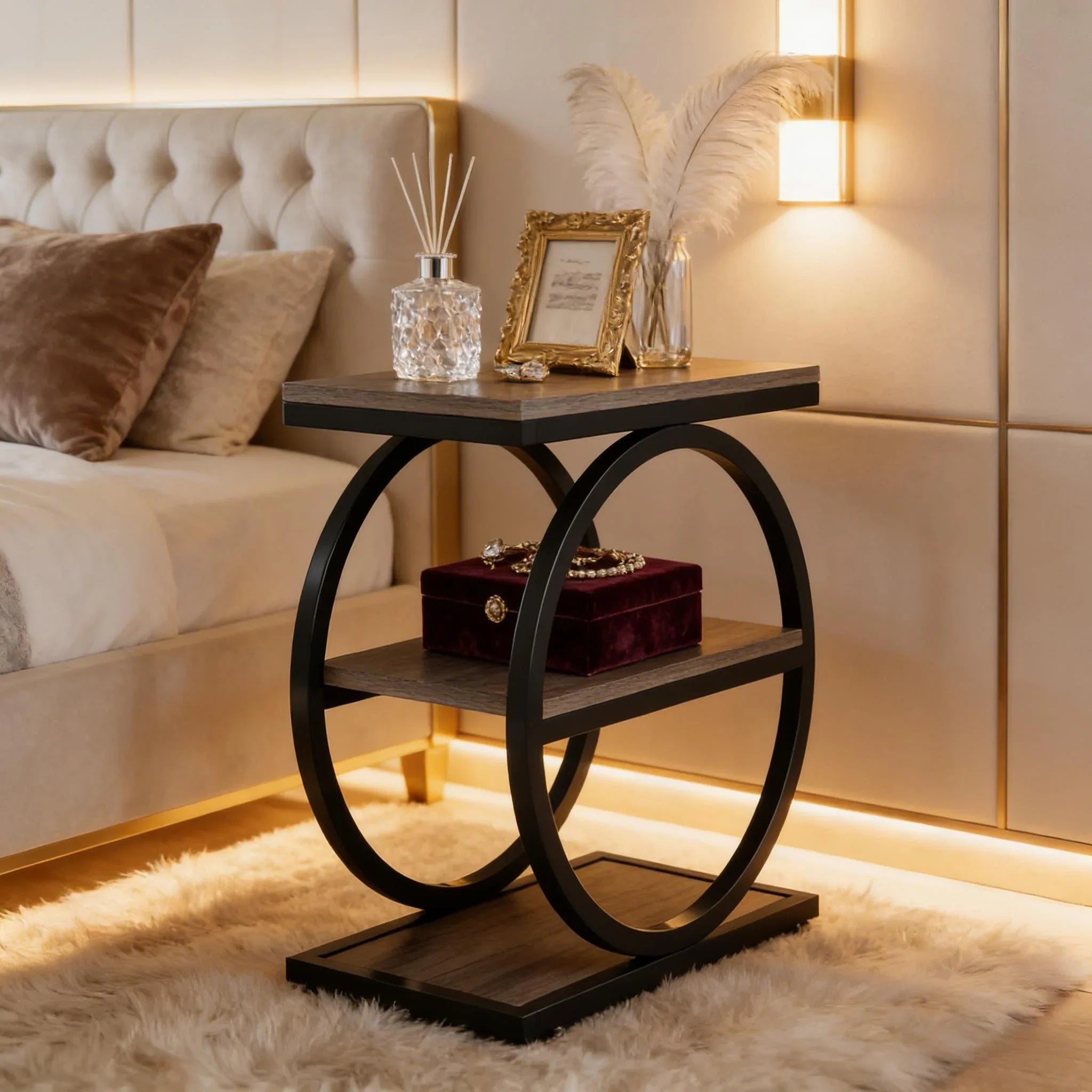 Foyer Table,End Table,3-Tier Sofa Side Table,Tea Table - Eloy Royal