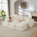Modern Chenille cloud sofa, freely combinable, comfortable to sit on, suitable for modern living room furniture in homes, apartments, and offices