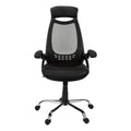 Contemporary Office Chair, Adjustable Height, Swivel, Ergonomic with Armrests, Black Mesh, Chrome Metal, Modern Design for Work & Computer Desk