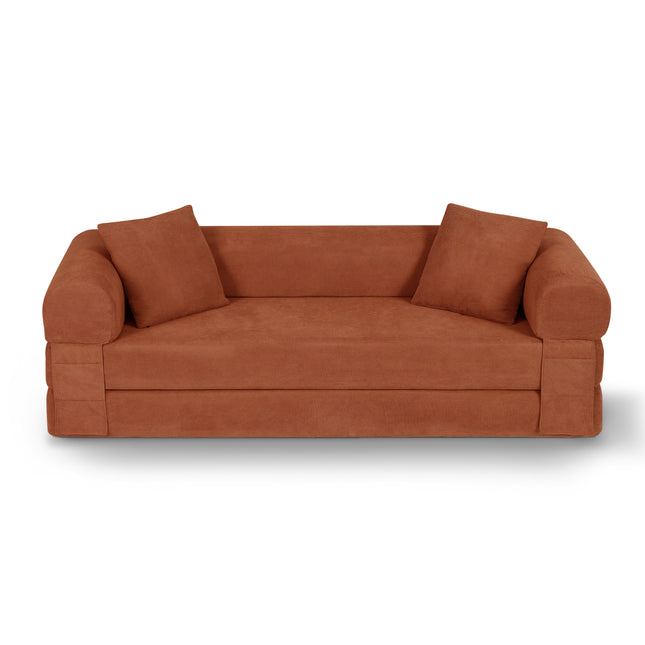 Convertible Sofa Bed Couch,80 Inch Boneless Couches for Living Room,Folding Sleeper Sofa Bed Queen with Storage,Corduroy Flod Out Couch Compressed Couch in a Box