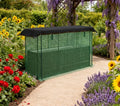Raised Garden Bed,Galvanized Steel Planter Box with Crop Cage and Shade Cloth,for Flowers, Veggies and Herbs