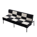 Velvet Upholstered Futon Sofa, Heavy-Duty Metal Frame, 5-Level Adjustable Backrest, Multi-Functional Compact Sofa for Small Spaces