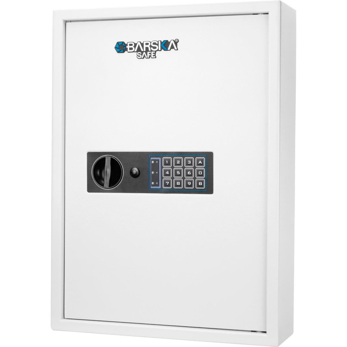 Digital Keypad Wall Safe Key Cabinet with 100 Key Capacity in White Steel