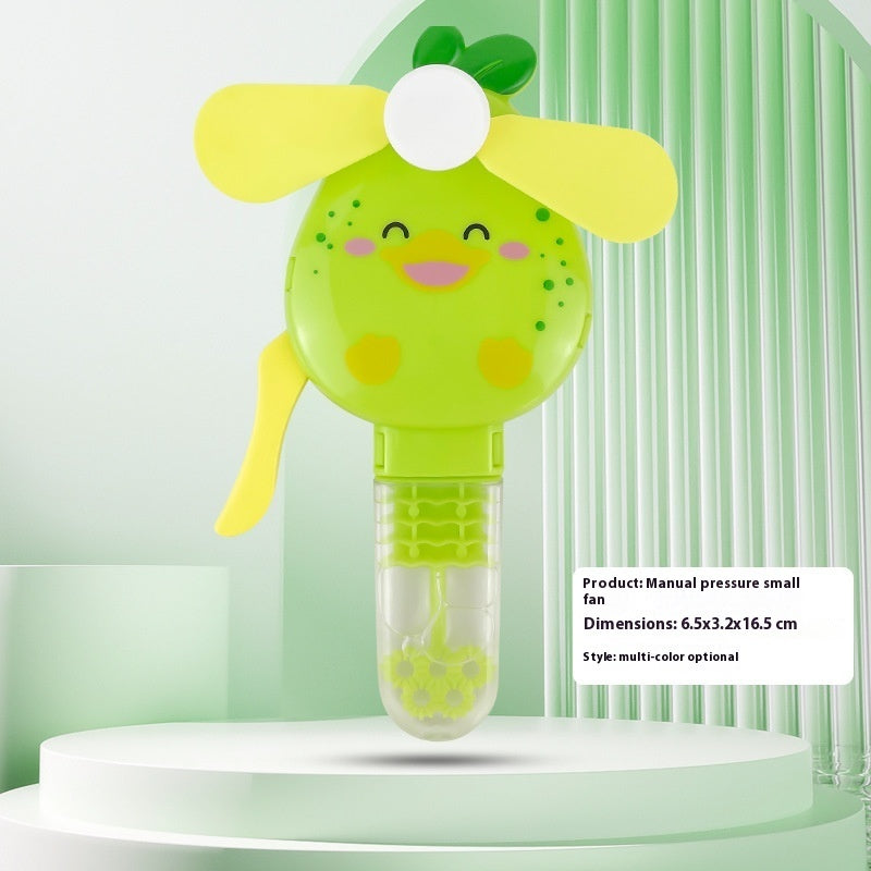 Mini Hand Pressure Fan Bubble Wand Toy