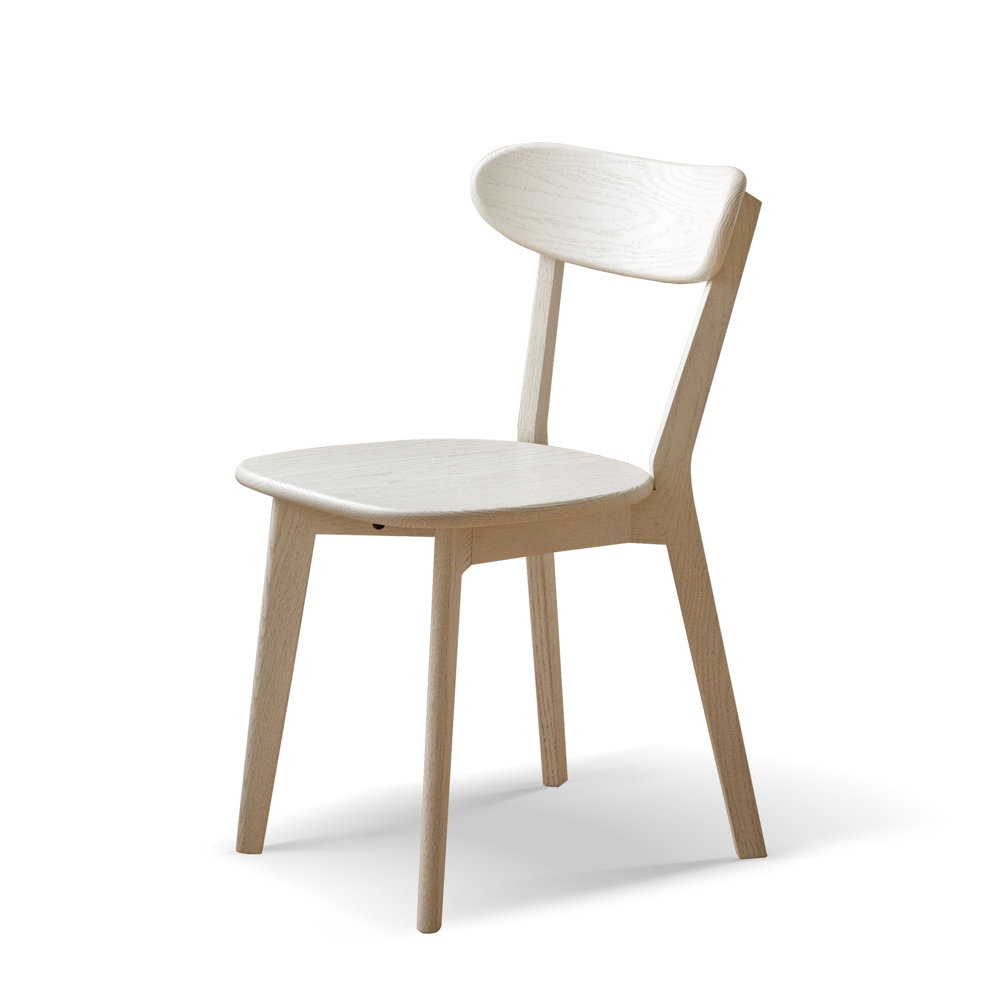 (White) Dining Chair Wooden FAS Grade Oak Wood Made in North America 100% Dirt-free Wood Chair Solid Chair Table Chair Wooden Living Room Chair Simple And Natural 47.5 * 55.5 * 78cm