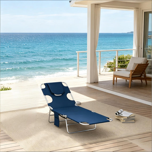 Chic Outdoor Chaise Lounge Chair,Tanning Chair,Beach Chaise Lounge Chair