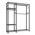 Clothing Garment Rack, Heavy Duty Clothes Rack, 6 Adjustable Tiers Clothes Racks with Steel Frame, 800 lbs Load Capacity Closet Wardrobe with 3 Hanging Rods for Bedroom, Clothing Store, Hallway