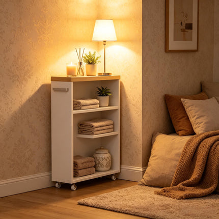 Modern Storage Organizer,Bathroom Cabinet,Small Storage Cart