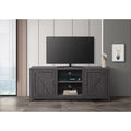 Farmhouse Style 59 in. Wood TV Stand Media Console with Paper Lamination, 2 Shelves, 2 Cabinet Entertainment Unit for TVs up to 55'-65', Gray