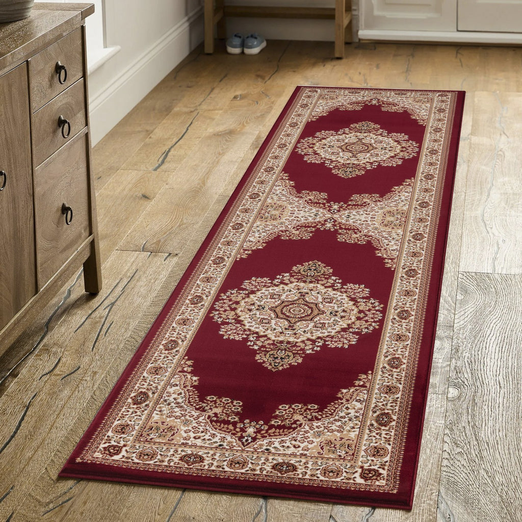 Manchester GC_HER5007 Red 2 ft. 7 in. x 9 ft. 10 in. Area Rug