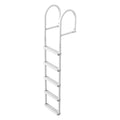 Removable Dock Ladder, 5 Steps, Aluminum Alloy Pontoon Boat Swim Ladder, with Non-Slip Wide PP Steps, 500 lbs Weight Capacity, Quick Release Design, for Lake Swimming, Pool, Marine Boarding