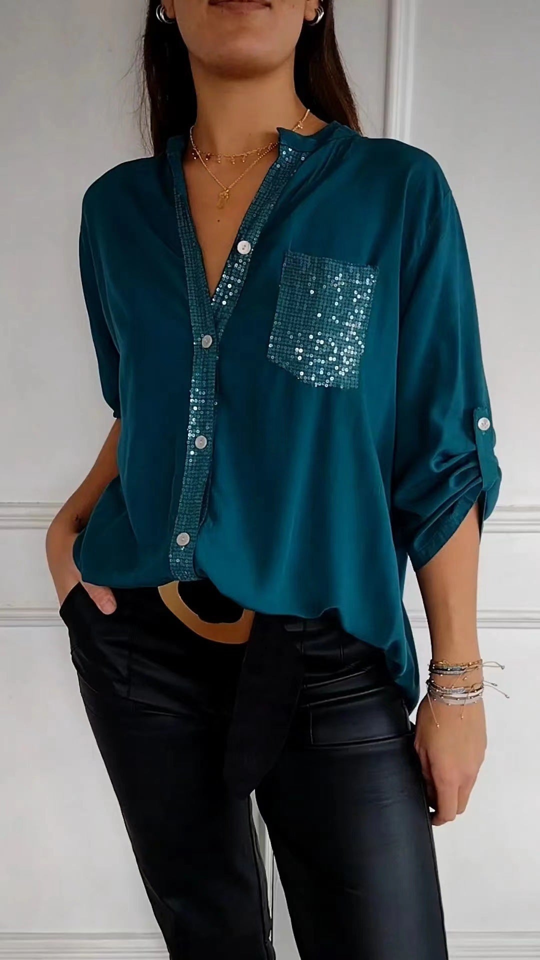 Commute Style Women's Summer Long-sleeve Casual Fashion Shirt