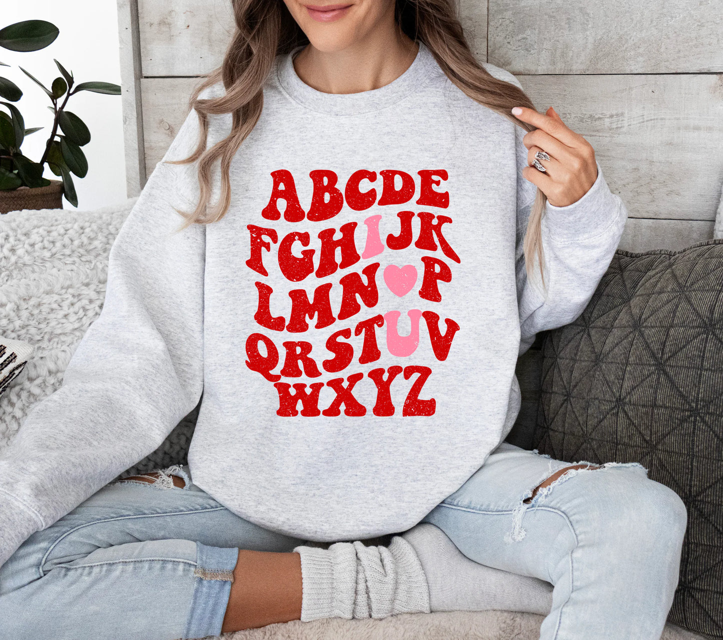 Valentine Alphabet Sweatshirt