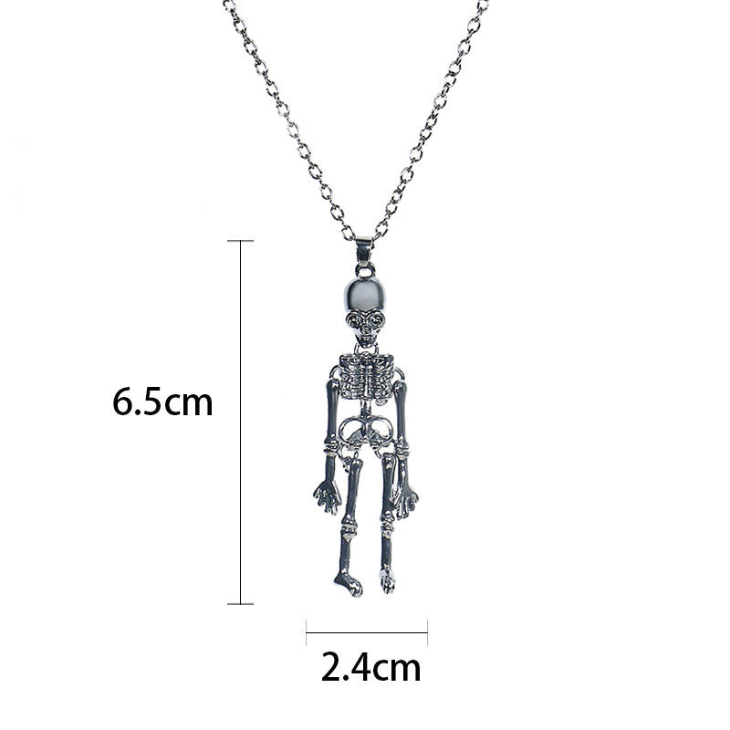 Ghost Festival Ghost Skull Bat Pumpkin Head Pendant Necklace