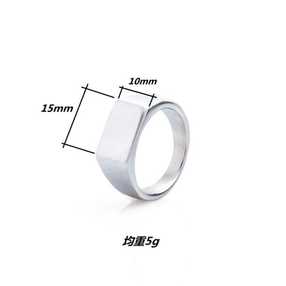 Sand Face Personality Fashion Outdoor Titanium Steel Ring