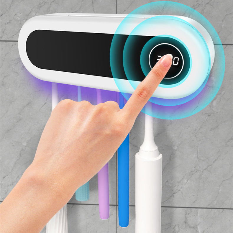 Wall Mounted Toothbrush Holder Smart Toothbrush UV Sterilizer Holder Toothpaste Dispenser Squeezer For Bathroom Accessories - Eloy Royal