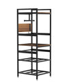 3D Printer Stand with Filament Storage, Heavy-Duty Metal Frame, T-Type Holder, Built-in Power Panel, Black Metal Open Frame Printer Workstation for Home & Workshop