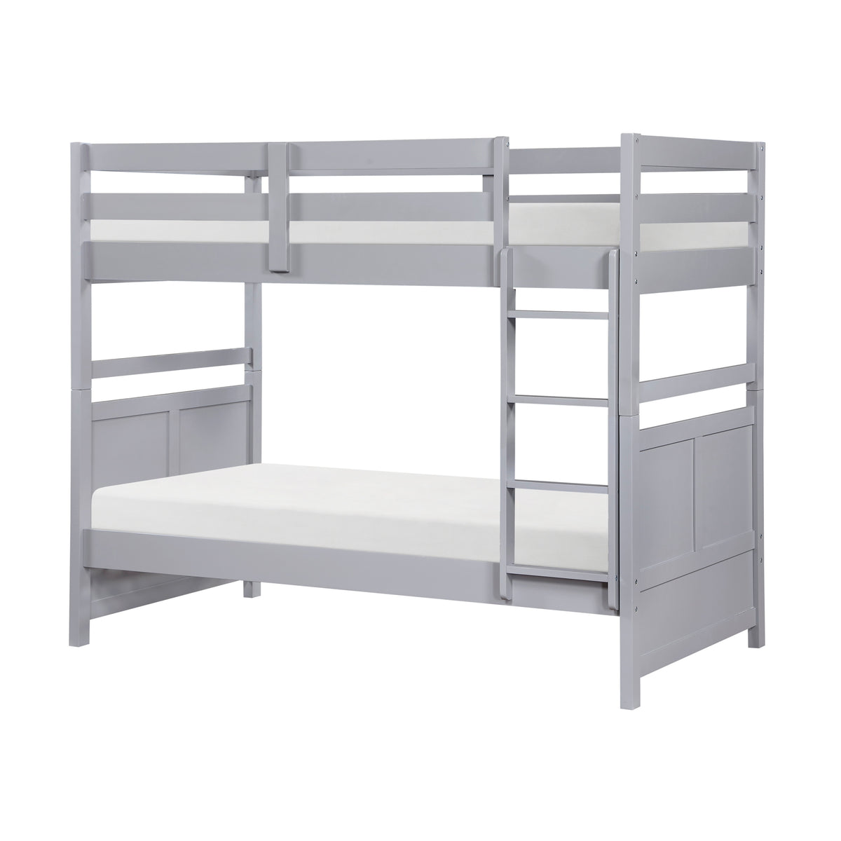 Bed Twin Twin/Twin Bunk Youth Engineered Wood Modern Gray