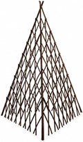 4FT Teepee Trellis for Climbing Plants, Natural Willow Plant Support, Expandable Wood Plant Cage for Beans, Peas, Cucumbers, Flowers, Vines and Garden Decor 3pcs