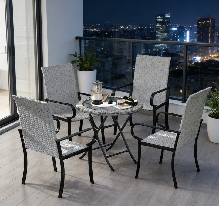 Dining Chairs,Set of 4 Dining Chairs with Armrest,Highback and Deep Seating