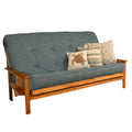 Westwood Queen-size Futon Frame in Butternut Finish includes Linen Aqua Mattress