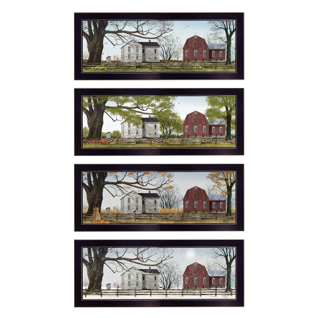 Trendy Decor 4U 'Four Seasons Collection II' Framed Wall Art, Modern Home Decor Framed Print for Living Room, Bedroom & Farmhouse Wall Decoration by Billy Jacobs