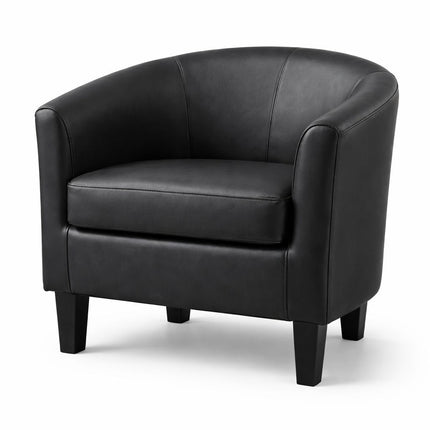 Faux Leather Accent Chair Black