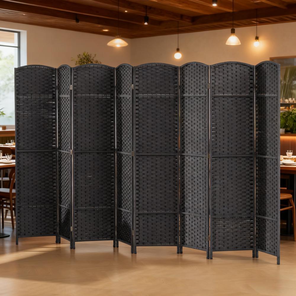 8 Panel Folding Room Divider Screen Privacy Screen Freestanding