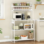 Large 5-Tier Bakers Rack with Electrical Outlets, 39 Inch Microwave Stand & Coffee Bar, Kitchen Storage Shelf for Home, Counter Space Organizer