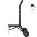 Folding Chair Rack, 150 LBS Capacity, Heavy-duty Chair Cart for Stacking 10 Chairs, Multi-Function Metal Chair Storage Dolly with Rubber Wheels, Push-Style Chair Holder, Matte Black