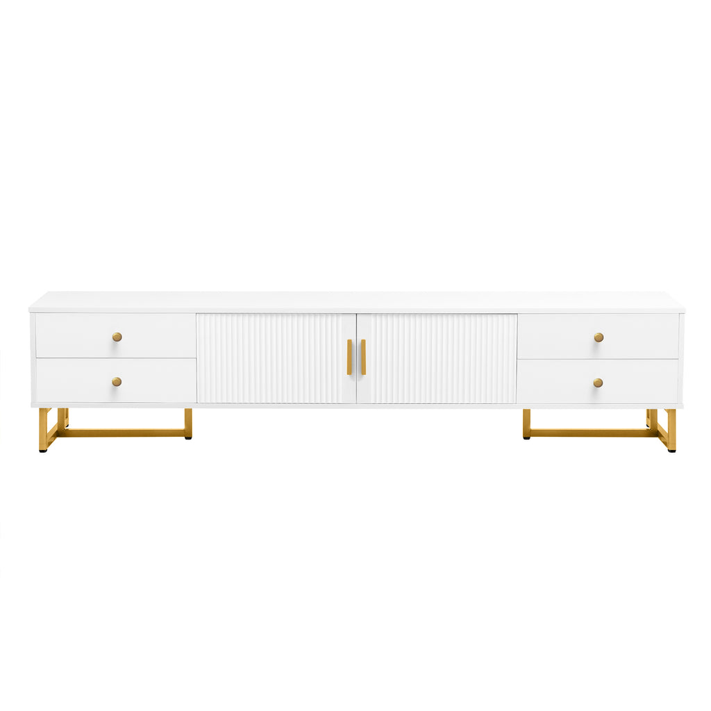 TV Stand for 65+ Inch TV, Entertainment Center TV Media Console Table, Modern TV Stand with Storage, TV Console Cabinet Furniture for Living Room