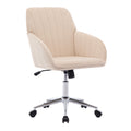 TY Ergonomic Office Chair with Adjustable Backrest and Armrests, Khaki Velvet Comfort Chair for Home or Bedroom, 24.6 x 22.8 x 38.0 Inches