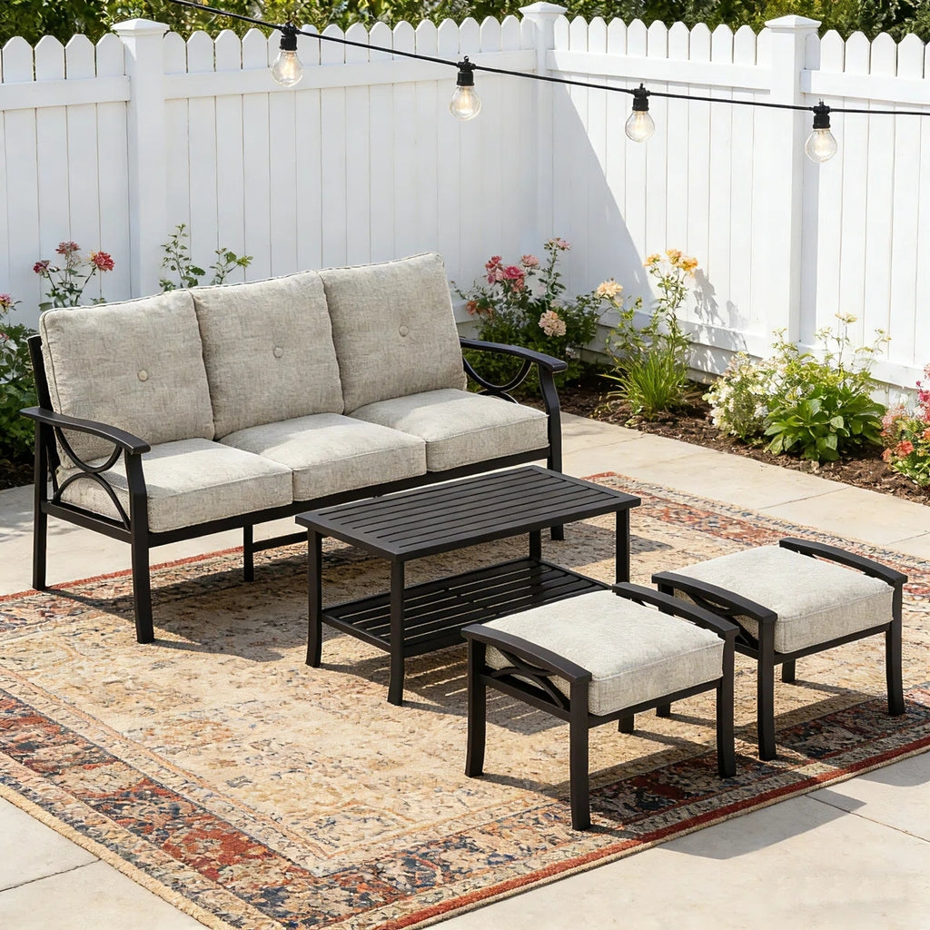 4 Piece Sofa Seating Group With Cushions
